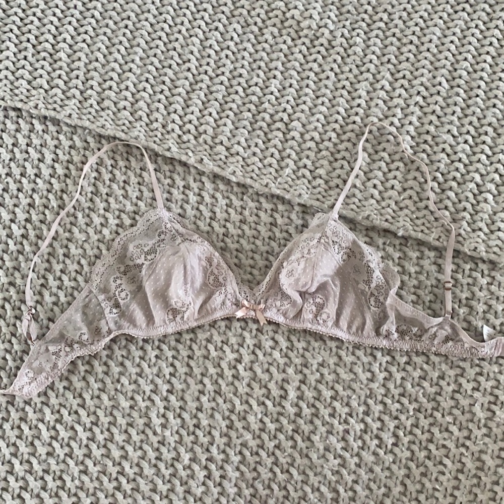 Eberjey lace-trim bra with bow detail